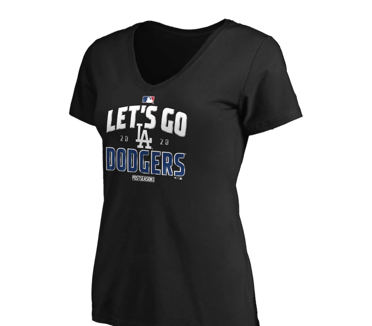 LOS ANGELES DODGERS WOMEN'S DIVISION SERIES CHAMPS V-NECK T-SHIRT