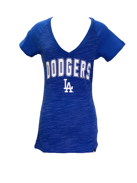 CAMISETA CON NOMBRE EN FRONTERA DE ALUMINIO PARA MUJER LOS ANGELES DODGERS