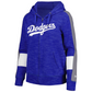 LOS ANGELES DODGERS WOMEN'S FULL ZIP COLOR BLOCK HOODED SWEATSHIRT