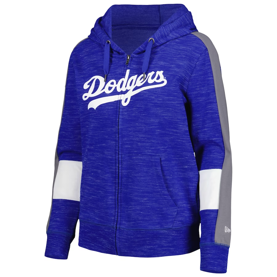 SUDADERA CON CAPUCHA Y CREMALLERA COLOR BLOCK PARA MUJER LOS ANGELES DODGERS