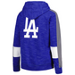 LOS ANGELES DODGERS WOMEN'S FULL ZIP COLOR BLOCK HOODED SWEATSHIRT