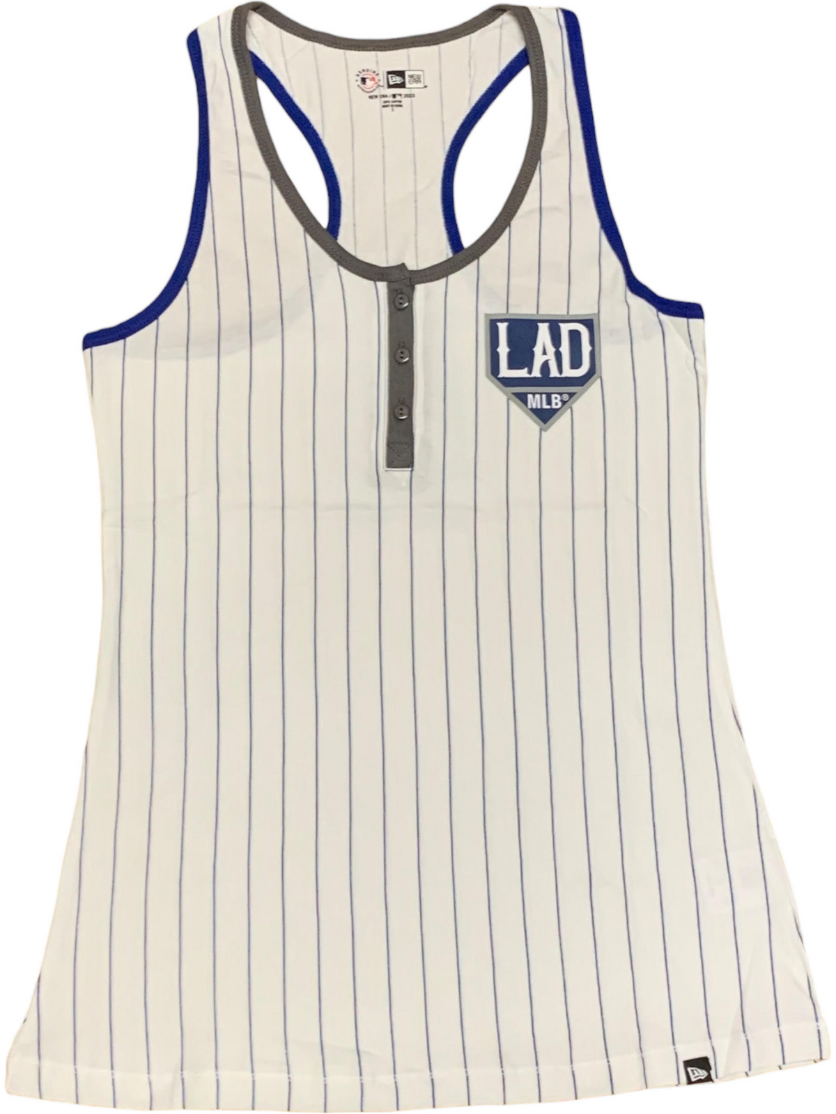 LOS ANGELES DODGERS WOMEN'S HOMEPLATE PINSTRIPE TANK TOP