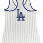 LOS ANGELES DODGERS CAMISETA MUJER HOMEPLATE A RAYAS