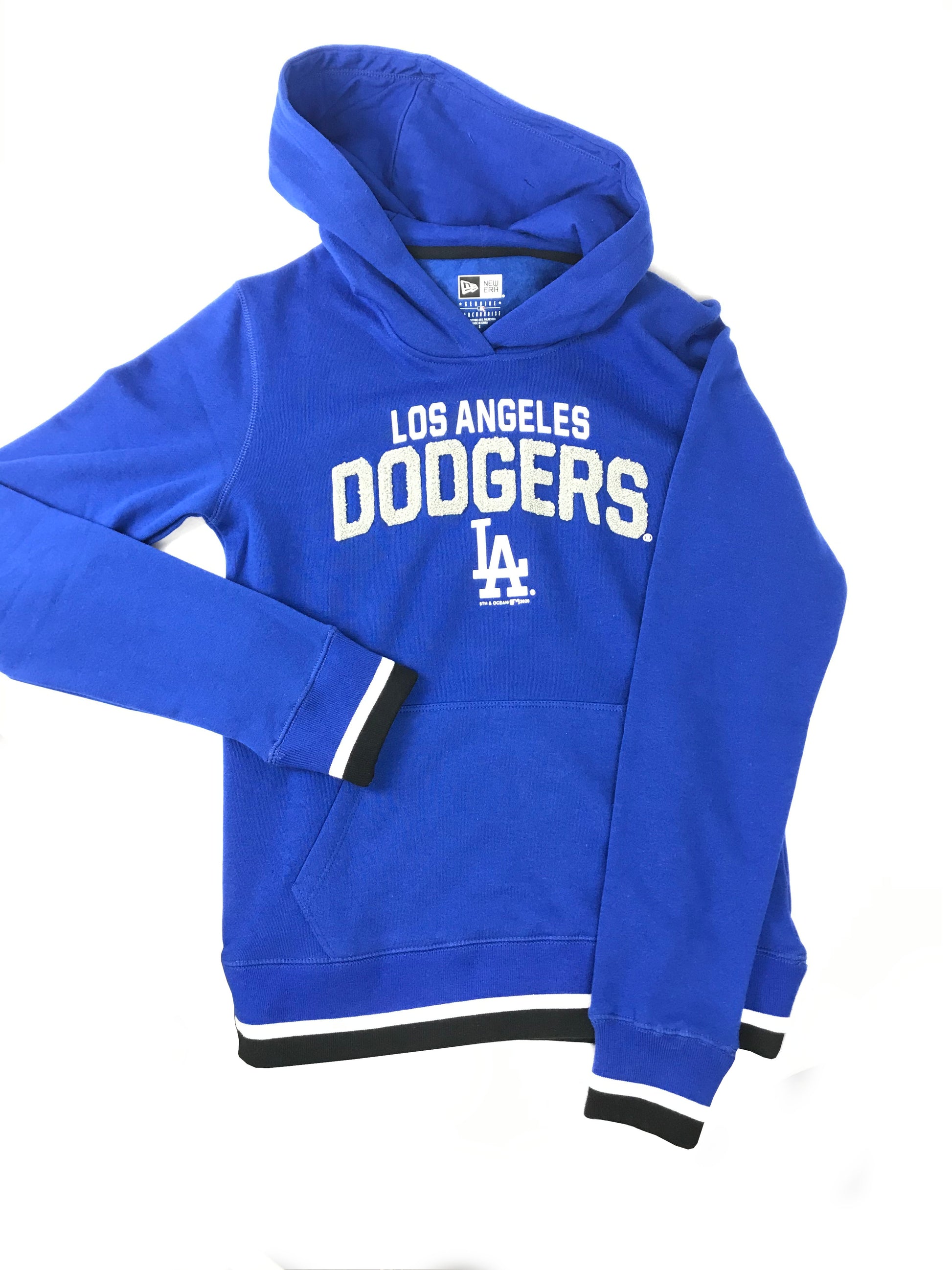 Los Angeles Dodgers Women's Knit Name Hoodie Sweater 20 Blue / XL