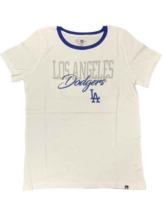 CAMISETA MUJER CON LOGOTIPO RINGER SCOOP DE LOS ANGELES DODGERS