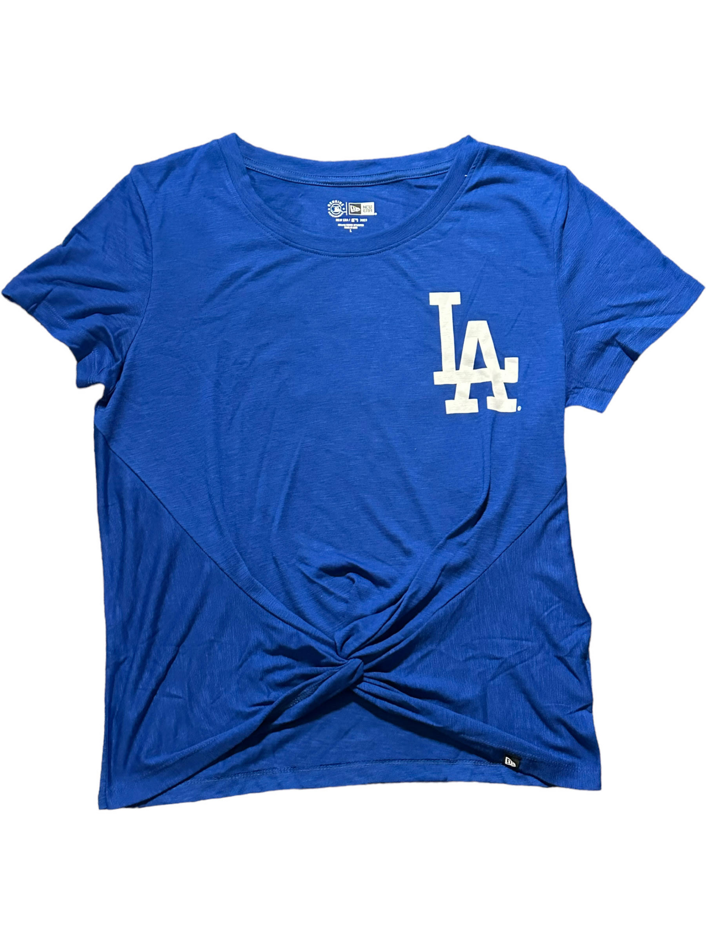 CAMISETA DE MUJER CON NUDO DELANTERO ESTAMPADO LOS ANGELES DODGERS