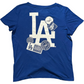 LOS ANGELES DODGERS WOMEN'S STAMPED FRONT KNOT T-SHIRT
