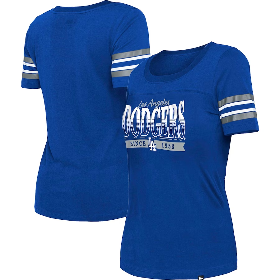 LOS ANGELES DODGERS WOMEN'S TEAM STRIPE T-SHIRT