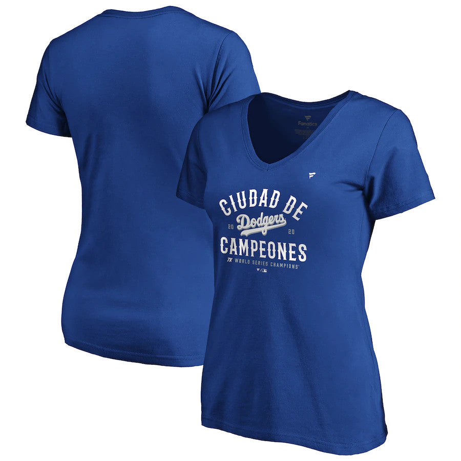 LOS ANGELES DODGERS MUJER WORLD SERIES CHAMPS CIUDAD T-SHIRT