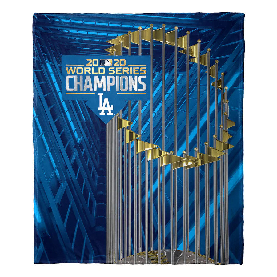 LOS ANGELES DODGERS WORLD SERIES CHAMPS SILK 50" X 60" THROW BLANKET