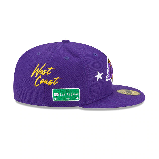 TRANSITO DE LA CIUDAD DE LOS ANGELES LAKERS 59FIFTY EQUIPADO