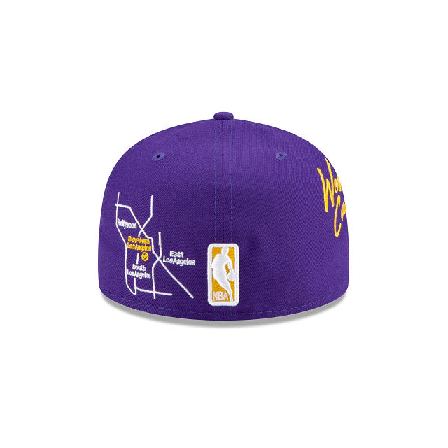 TRANSITO DE LA CIUDAD DE LOS ANGELES LAKERS 59FIFTY EQUIPADO