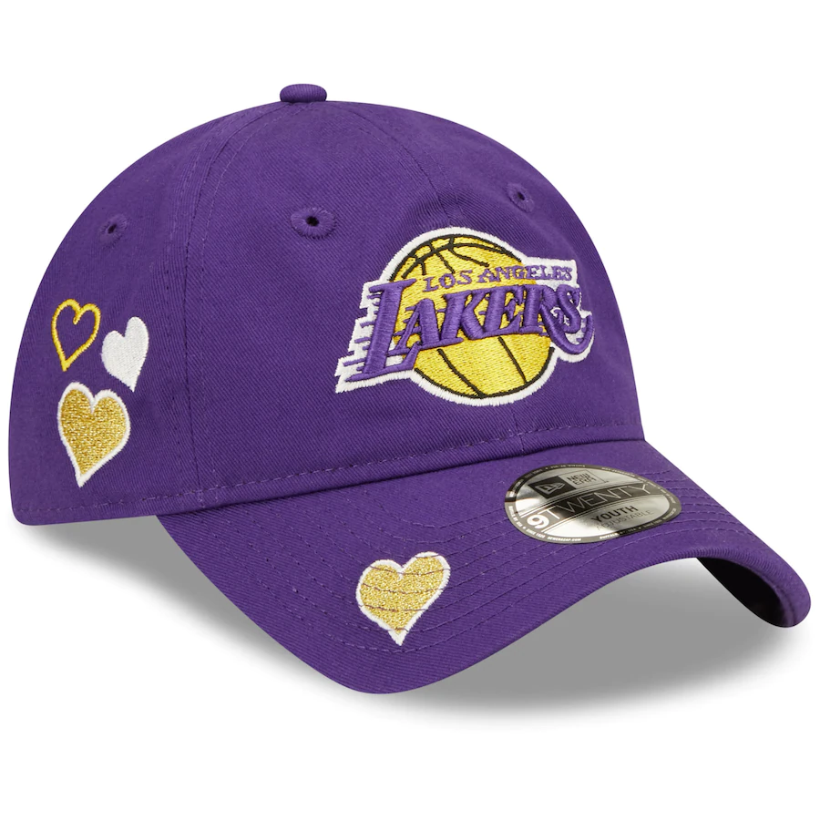 LOS ANGELES LAKERS GIRLS YOUTH HEART VIZE 9TWENTY ADJUSTABLE