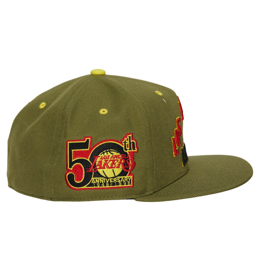 LOS ANGELES LAKERS HWC DUSTY OLIVE FITTED HAT