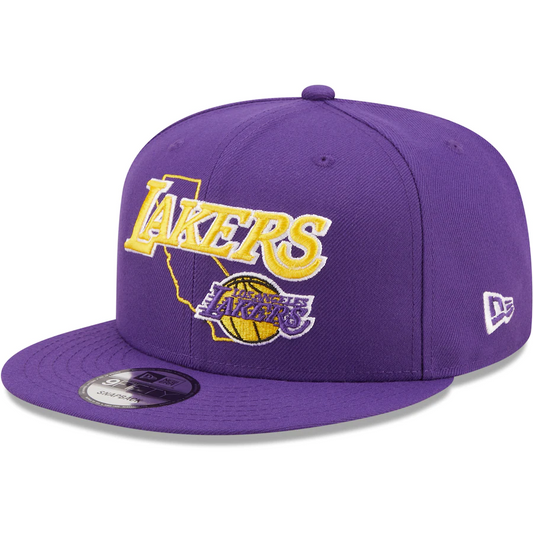 LOS ANGELES LAKERS LOGO STATE 950 SNAPBACK HAT