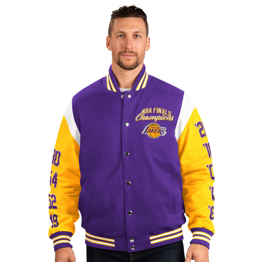 Men's Black Los Angeles Lakers Team OG 3.0 Anorak Quarter-Zip Jacket