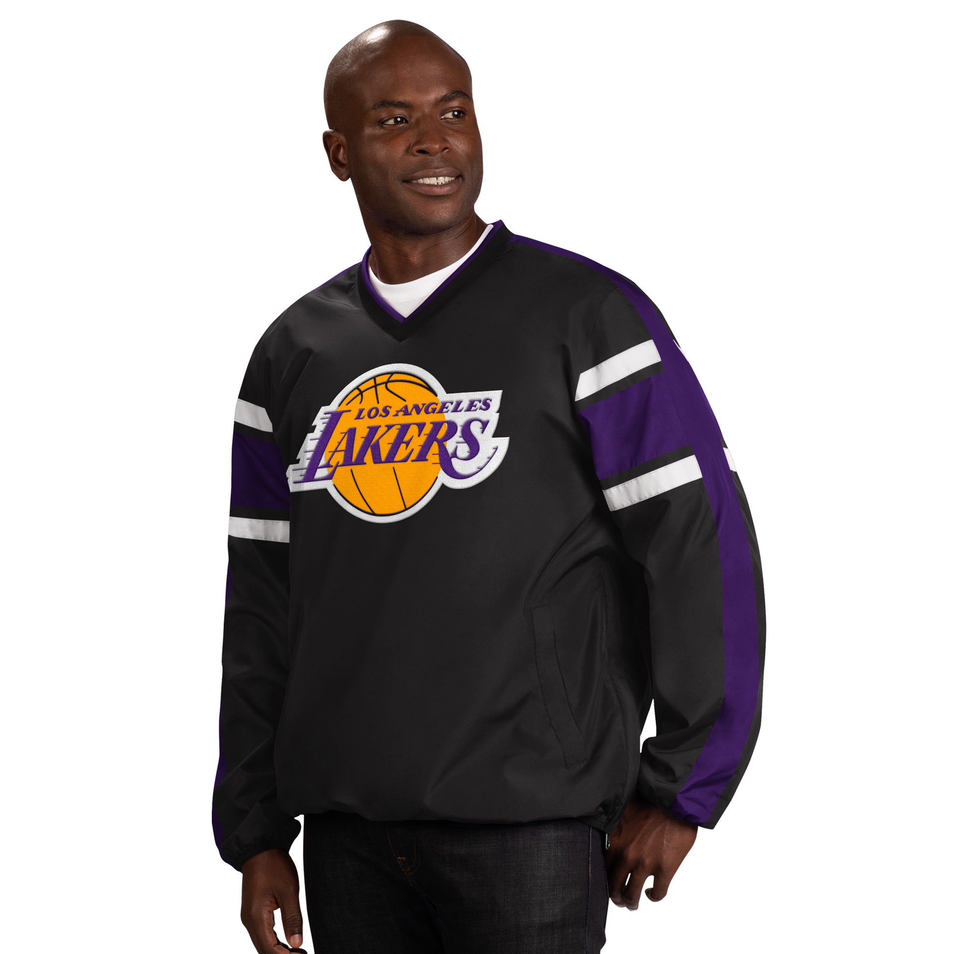 Los Angeles Lakers Men's Swing Route Windbreaker Jacket 22 Blk / 2XL