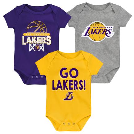 LOS ANGELES LAKERS NEWBORN BORN TO WIN 3-PIECE SET