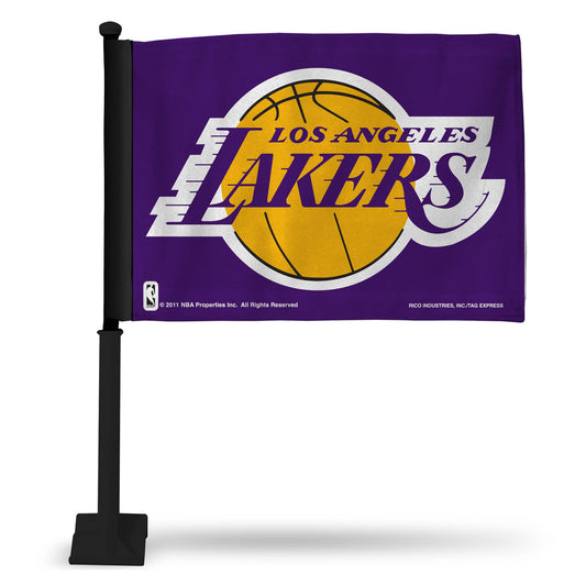 LOS ANGELES LAKERS PURPLE CAR FLAG