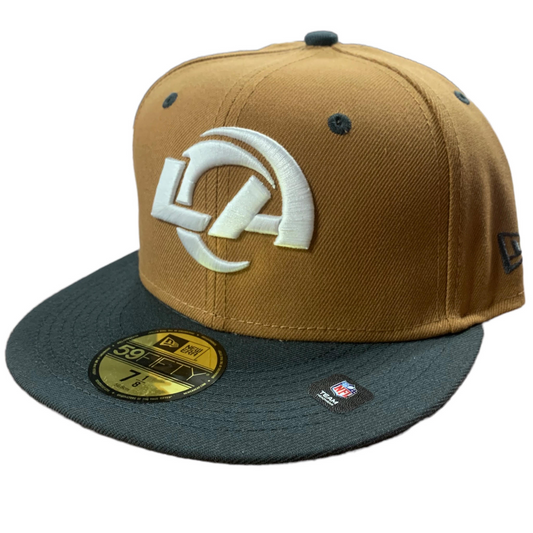 LOS ANGELES RAMS 2-TONE COLOR PACK 59FIFTY FITTED HAT - BROWN/ CHARCOAL