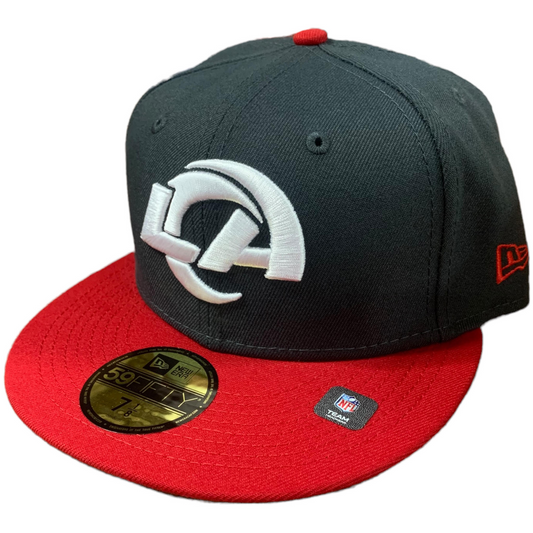 LOS ANGELES RAMS 2-TONE COLOR PACK 59FIFTY FITTED HAT - CHARCOAL/ RED