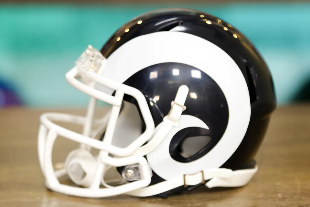 2017 football helmets LOS ANGELES RAMS 2017-2019 THROWBACK MINI SPEED HELMET