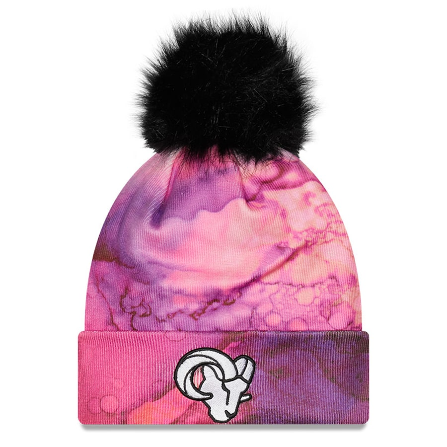LOS ANGELES RAMS 2022 CRUCIAL CATCH WOMEN'S POM KNIT BEANIE