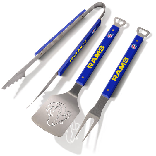 LOS ANGELES RAMS JUEGO DE UTENSILIOS PARA BARBACOA SPORTULA DE 3 PIEZAS