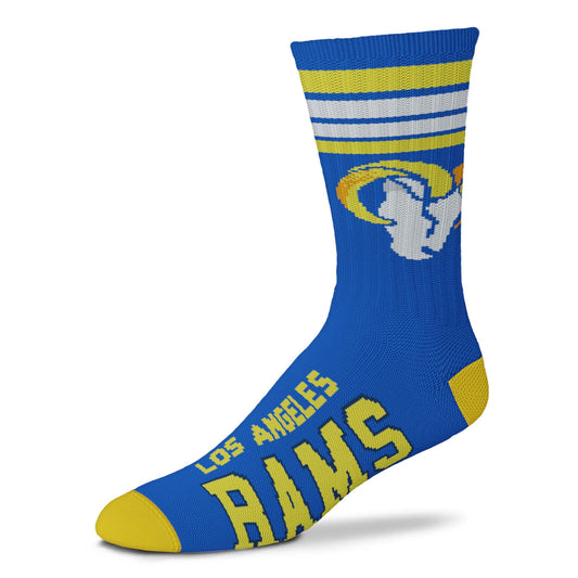 LOS ANGELES RAMS 4 STRIPE DEUCE SOCKS