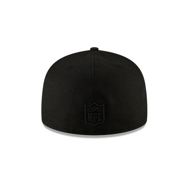 LOS ANGELES RAMS BLACK ON BLACK BASIC LOGO 59FIFTY FITTED