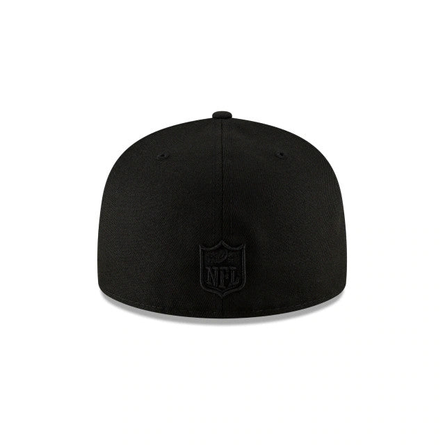 LOS ANGELES RAMS NEGRO SOBRE NEGRO LOGOTIPO BÁSICO 59FIFTY FITTED