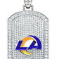 LOS ANGELES RAMS BLING DOG TAG NECKLACE