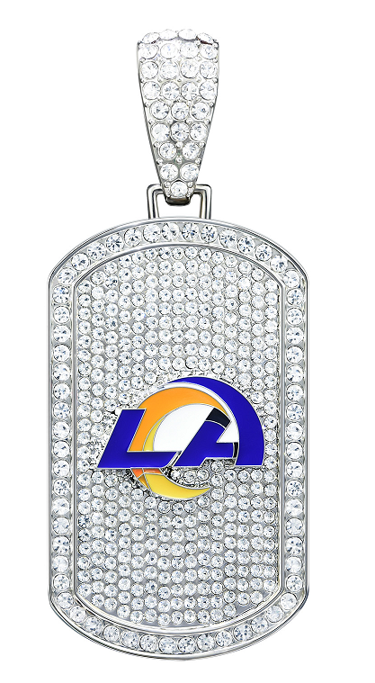 LOS ANGELES RAMS BLING DOG TAG NECKLACE