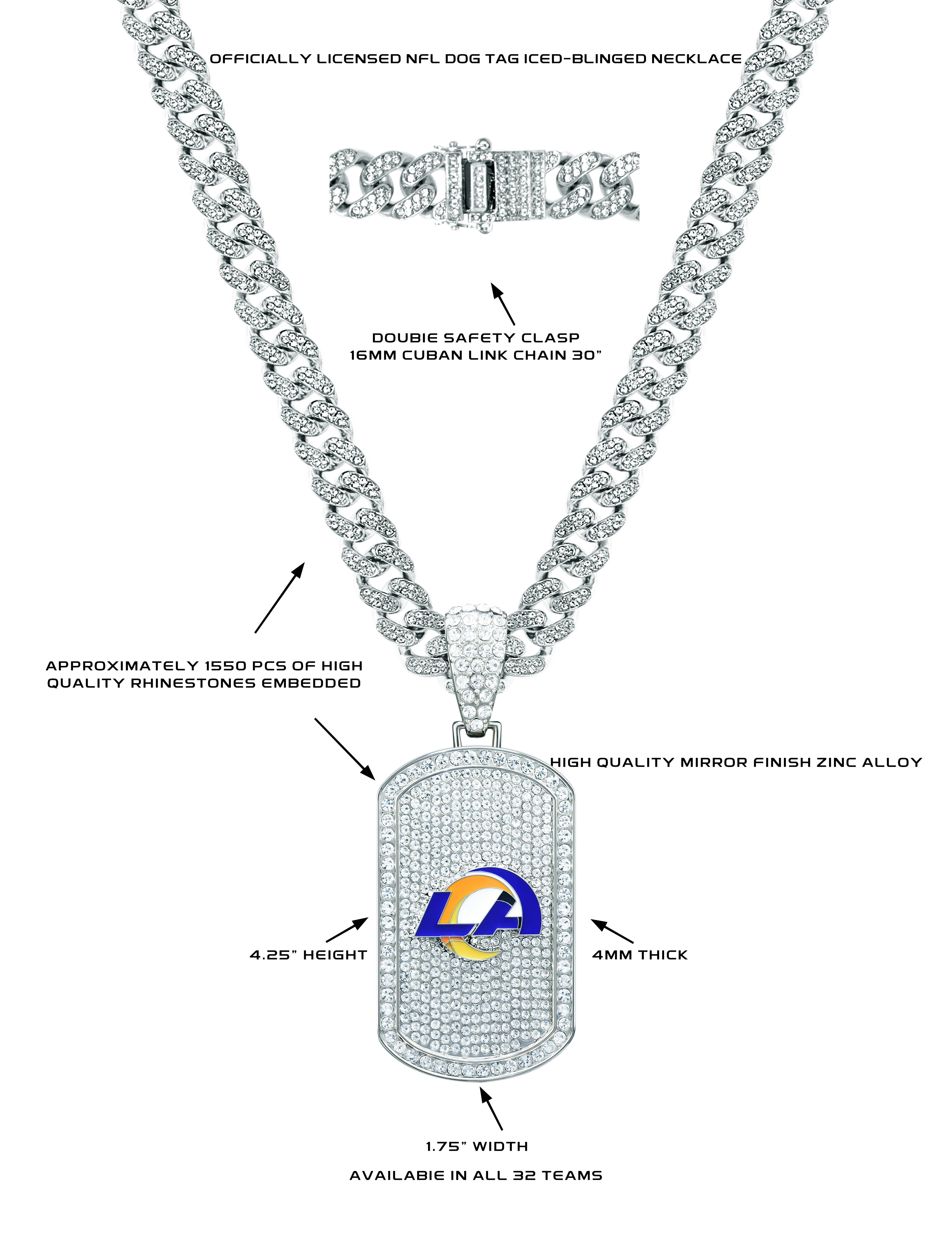 Dallas cowboys dog tag necklace online