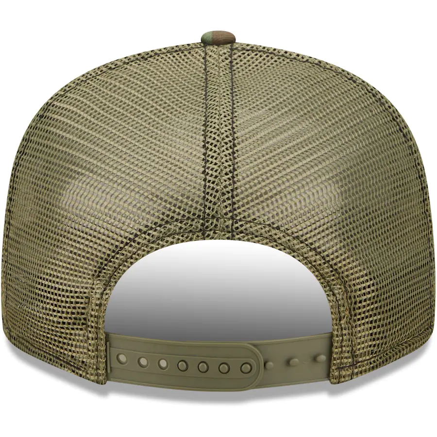 LOS ANGELES RAMS CAMO TRUCKER 9FIFTY SNAPBACK HAT
