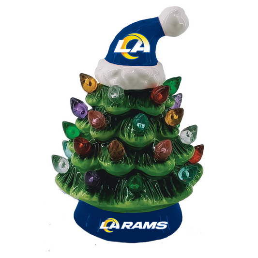 ADORNO DE NAVIDAD DE ÁRBOL DE CERÁMICA RAMS DE LOS ÁNGELES