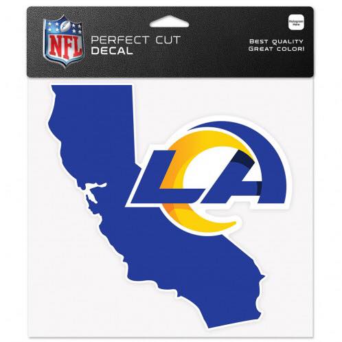 LOS ANGELES RAMS DIE CUT 8"X 8" COLOR DECAL