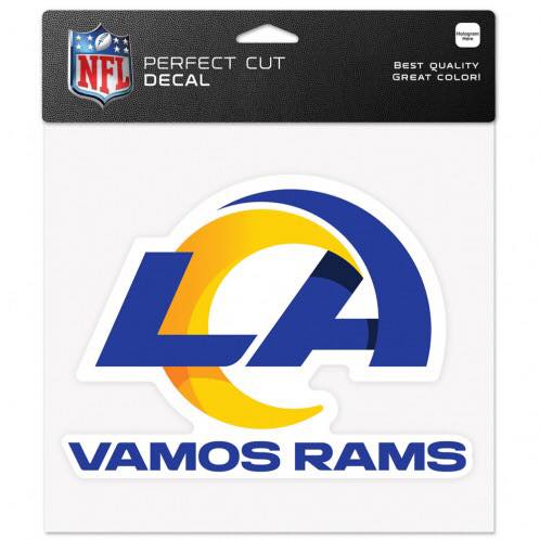 LOS ANGELES RAMS DIE CUT 8"X 8" COLOR DECAL