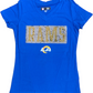 CAMISETA CON LENTEJUELAS DEL EQUIPO PARA NIÑAS RAMS DE LOS ÁNGELES