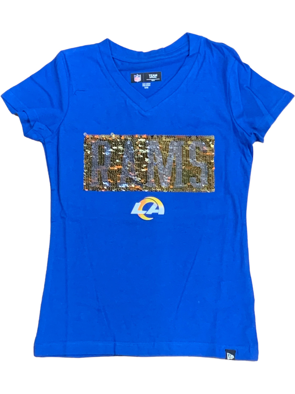 LOS ANGELES RAMS  GIRLS TEAM SEQUINS T-SHIRT