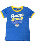 CAMISETA DEL EQUIPO TRIPLE PARA NIÑAS RAMS DE LOS ÁNGELES