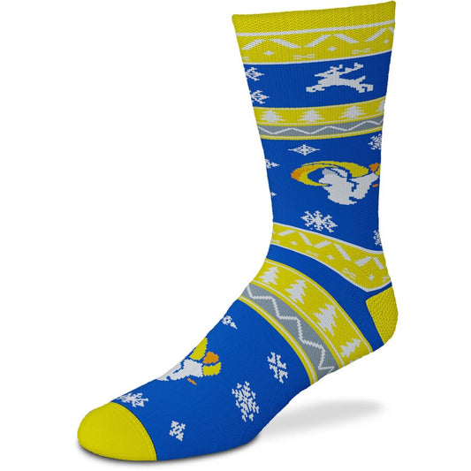 LOS ANGELES RAMS HOLIDAY PATTERN CREW SOCKS