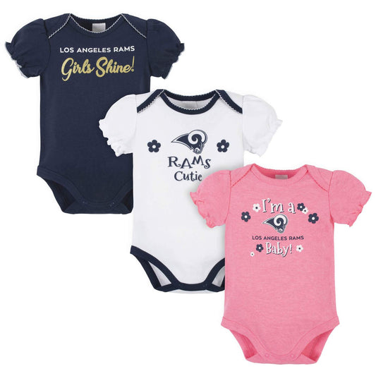 BODY INFANTIL NIÑA LOS ANGELES RAMS PACK DE 3