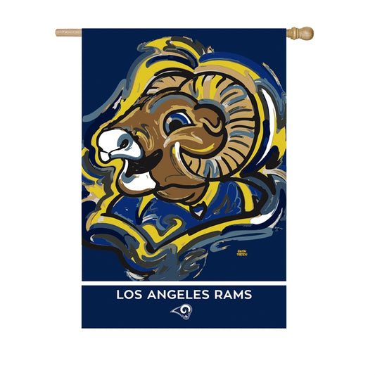 LOS ANGELES RAMS JUSTIN PATTEN SUEDE HOUSE FLAG