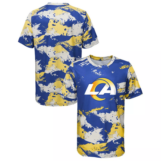 LOS ANGELES RAMS KIDS CROSS PATTERN T-SHIRT