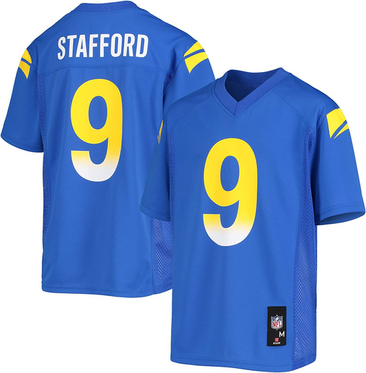 LOS ANGELES RAMS MATTHEW STAFFORD JERSEY DE NIÑOS DE NIVEL MEDIO