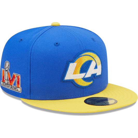 GORRO AJUSTADO LETTERMAN 59FIFTY DE LOS RAMS DE LOS ÁNGELES 