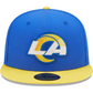 LOS ANGELES RAMS LETTERMAN 59FIFTY FITTED HAT - BLUE/YELLOW