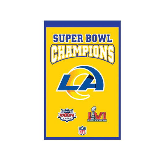 LOS ANGELES RAMS LVI CHAMPIONS BANNER