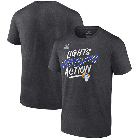 LOS ANGELES RAMS MEN'S 2021 PLAYOFF BOUND LIGHTS ACTION T-SHIRT